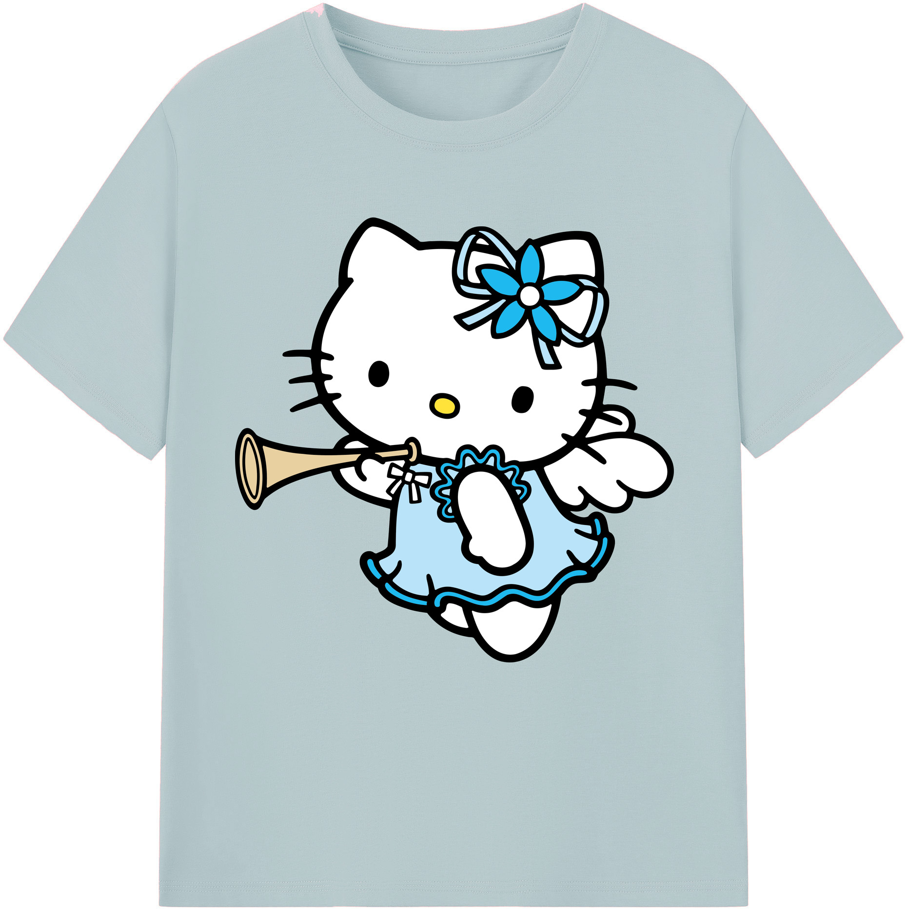 （画像用） Hello Kitty ハローキティ 綿100％半袖Tシャツ（フロントプリント）